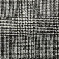 Suit - Loro Piana Black-White Stretch Wool Glencheck 5939 OMJ Clothing