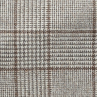 Sport Coat - Taupe Alpaca-Wool-Blend Houndstooth with Brown Overcheck 9058 OMJ Clothing