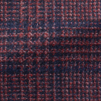 Sport Coat - Berry Red-Dark Blue Wool-Silk Cashmere Houndstooth 9094 OMJ Clothing