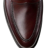 Crockett & Jones Sydney Penny Loafer in Dark Brown Burnished Calf OMJ Clothing