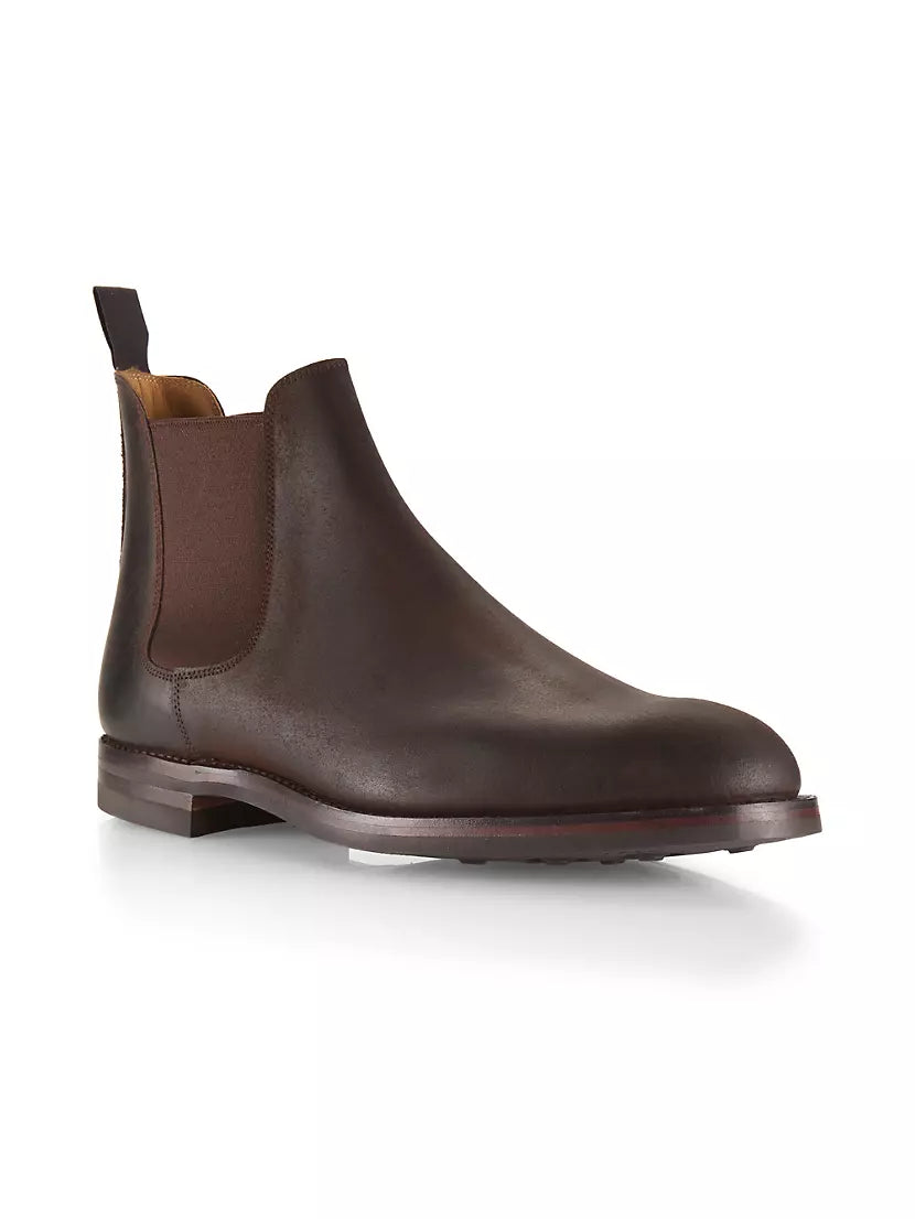 Crockett & Jones Dark Brown Suede Chelsea Boot