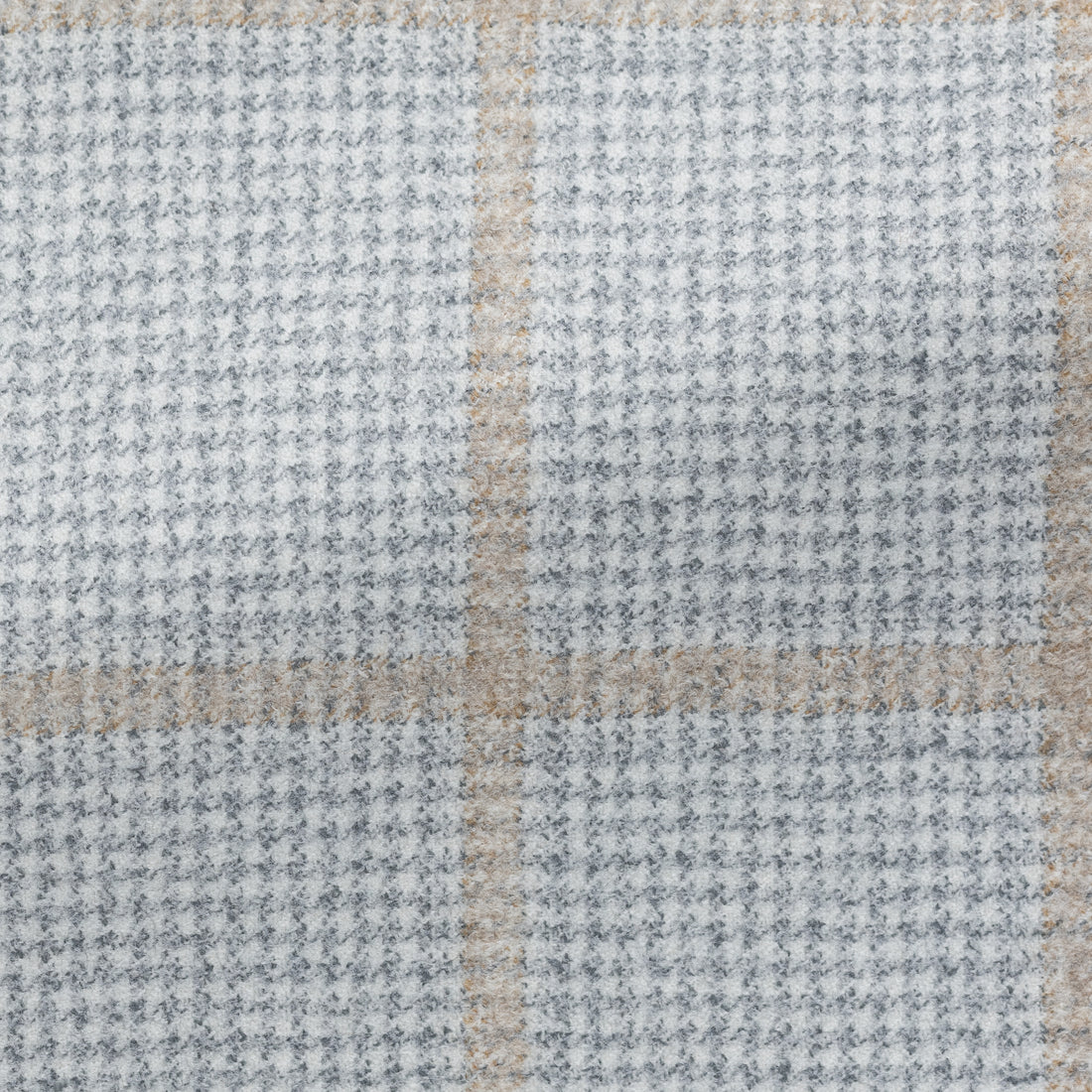 Sport Coat -  Light Grey Wool Hounds tooth with Camel Windowpane 9068