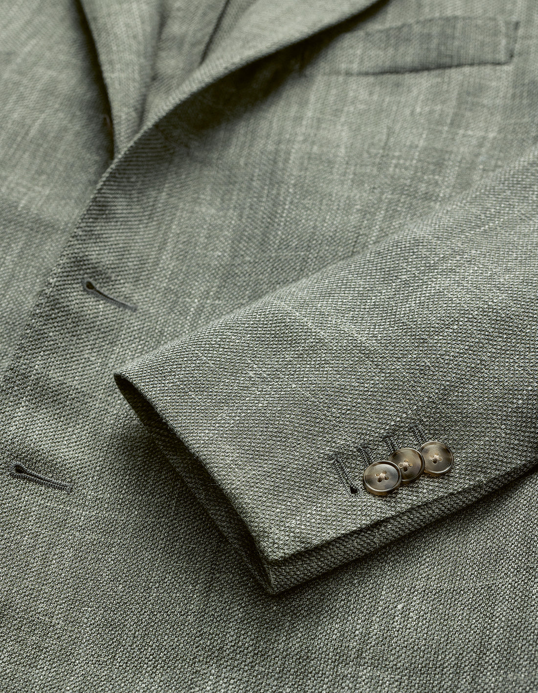Sport Coat - Sage-Gray Wool-Silk-Linen Basketweave 9116