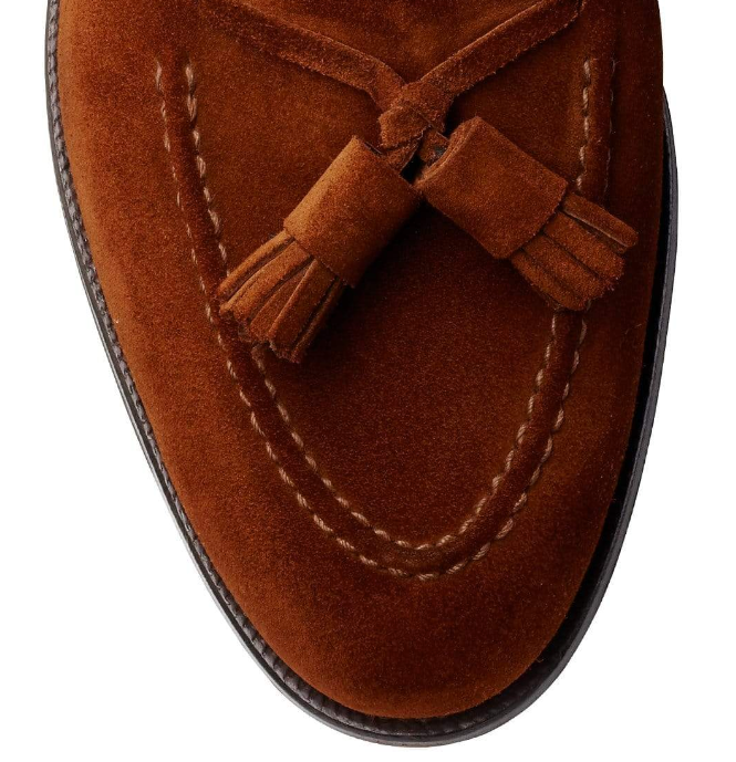 Crockett & Jones Cavendish Brown Suede Loafer with Tassle