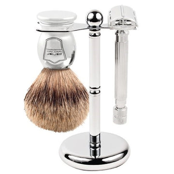 Safety Razor & Brush Shave Set