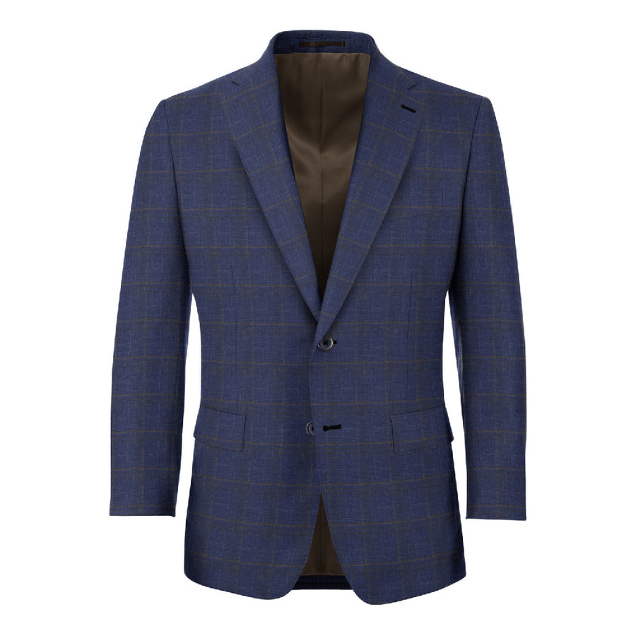 The Textured Blue Plaid Sport Coat