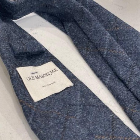 The Blue Plaid Textured Tie